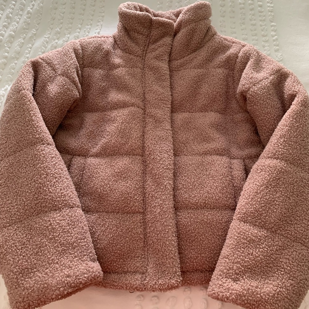 Forever21 Mauve/Pink Sherpa Jacket Size Medium